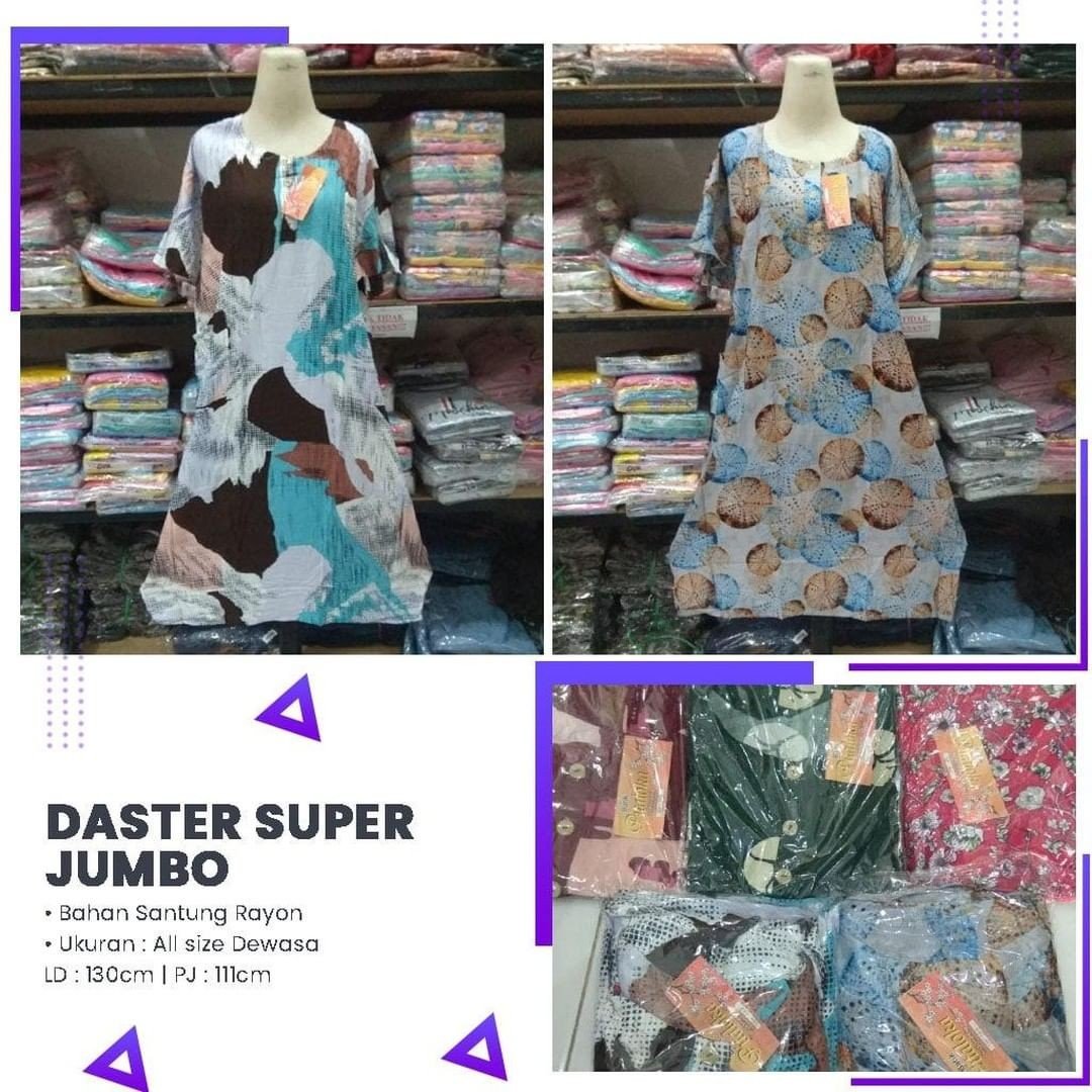 Produsen Daster Batik 18000 KONVEKSI DASTER SUPER JUMBO TANGAN PERTAMA RP 31.500  
